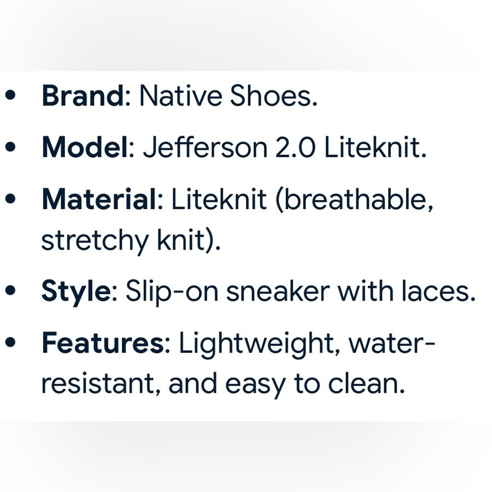 Native Jefferson 2.0 Liteknit White Slip-On Sneakers with Laces Women’s 8 - Picture 15 of 16